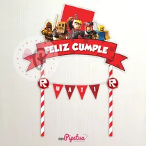 Comprar Topper Para Torta Roblox Centro De Torta Pincho Adorno