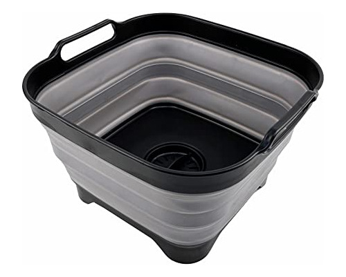 Sammart 10l (2.64 Gallon) Collapsible Dishpan With Draining 