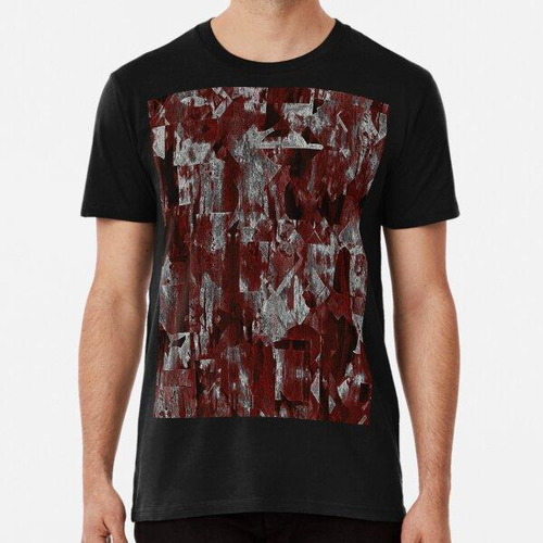 Remera Dark Red And Grey Sinister Abstract Algodon Premium