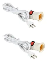 Comprar 2 Cables Extensión Lampara Socket Interruptor Enchufe 7m