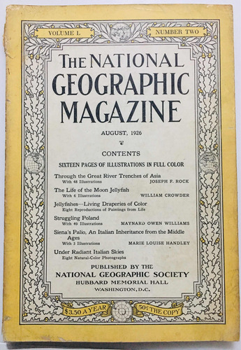 Revista National Geographic Agosto 1926