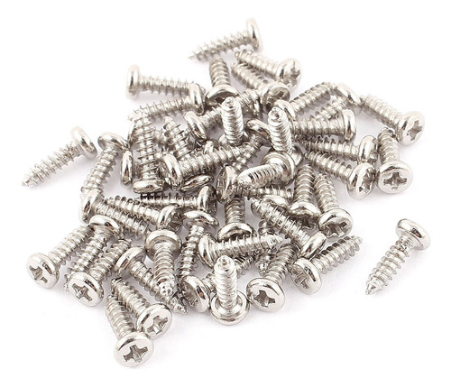 50pcs M2.3 x 8 mm Acero Inoxidable Forma Cruz Pan Head Perno