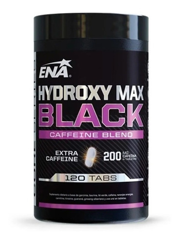 Hydroxy Max Black Ena Quemador. Extra Cafeina X 120 Caps