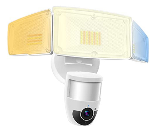 Cámara Jjc Security Floodlight Para Exteriores, 1080p Smart