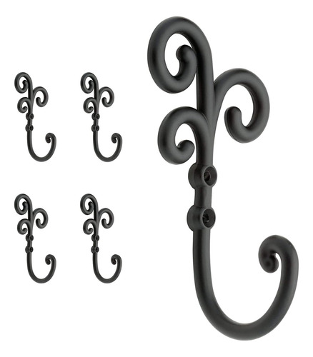 Franklin Brass Curlique Hook Ganchos De Pared, Paquete De 5,