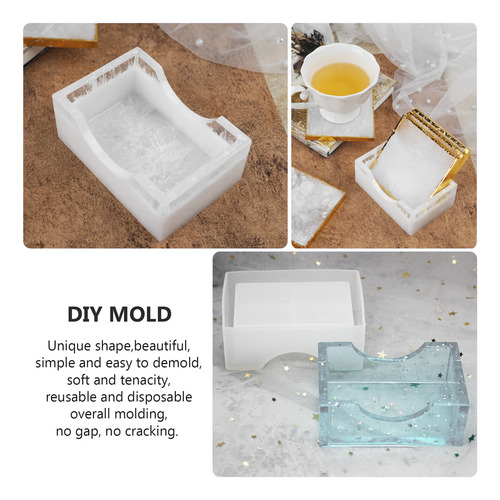 Molde De Silicona Para Posavasos De Resina, 3 Unidades, Mold