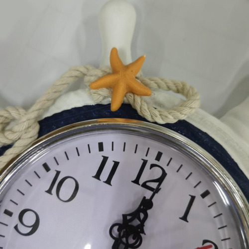Reloj De Pared De Decoración De Pared De Café Casero Azul