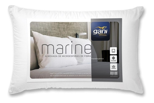 Almohada De Fibra Marine Plana 70x50 Gani Color Blanco