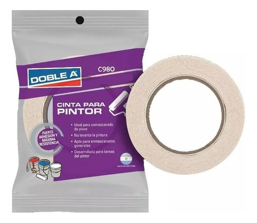 Cinta de Papel Enmascarar para Pintor 40mx48mm Doble A