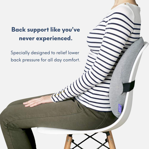 Cojín Lumbar Lab Extra Denso Ergonómico Gris