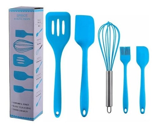 Kit Espatulas Para Reposteria Y Utensilios Cocina En Silicon