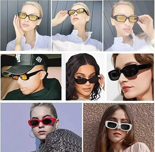 3piezas Gafas De Sol Rectangulares Estilo Retro De Diseñador