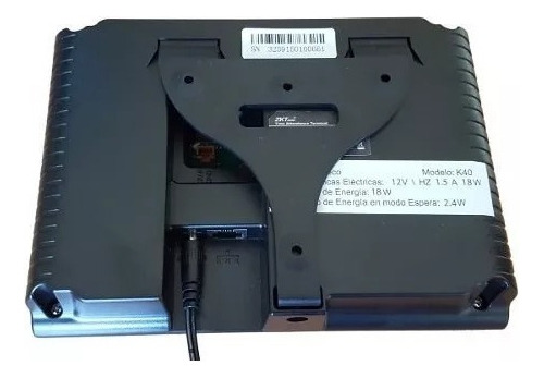 Control Acceso Zkteco K40 1000 Huellas Hoja De Cálculo Plateado