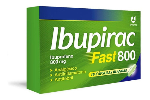 Ibupirac® Fast 800 Mg X 10 Cápsulas Blandas