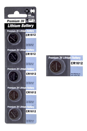 05 Pilhas Baterias Cr1612 Panasonic - 1 Cartela