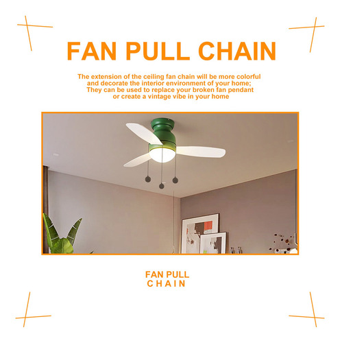 Juego De Cadenas Para Ventilador De Techo, 4 Piezas, Patrón