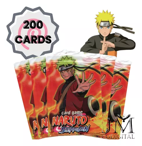 200 Cards Figurinha Naruto C/ 50 Pacotes Bafo Colecionável