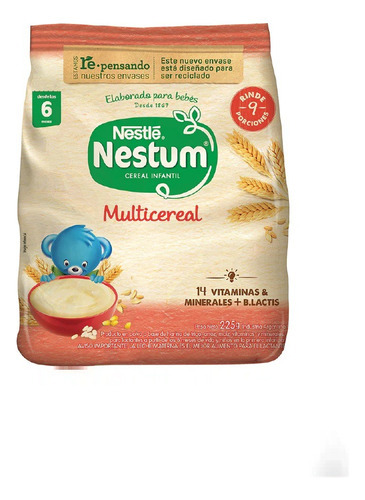 Nestle Nestum Multicereal En Polvo 225g 14vit+minerales+lact