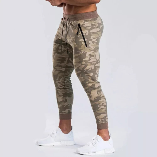 Par De Pantalones Deportivos De Camuflaje Y Pantalones Ajust