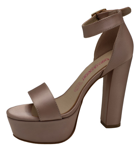 Zapatilla Tacon Ancho Andrea Negro 2025 13 Cm. Colores