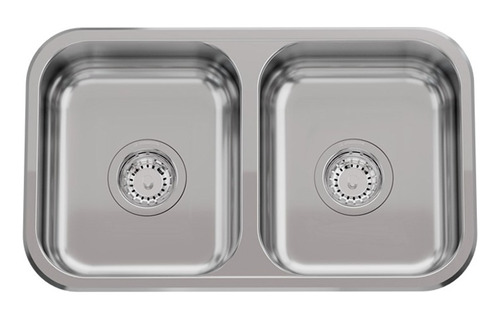 Pileta Cocina Doble Johnson C37/18 Bajo Mesada 70.8x37x18 