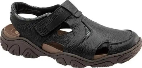 Huaraches De Piel Ajuste Velcro Caballero Lobo Solo 1086269