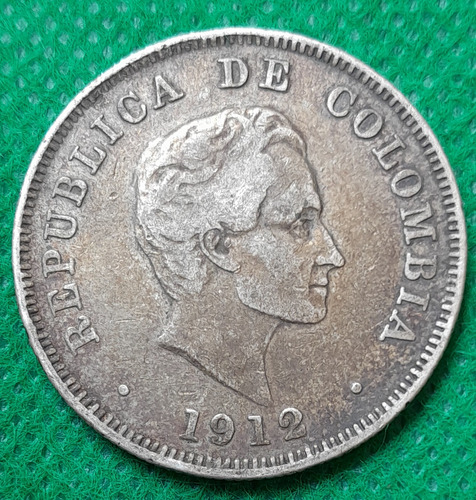 Moneda De 50 Centavos Año 1912  Plata Ley 0.900