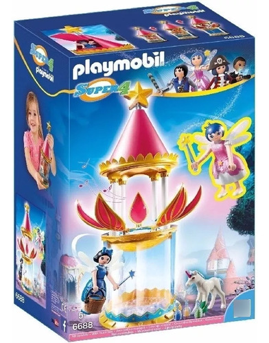 Playmobil Super 4 Torre Flor Mágica Con Caja Musical 6688