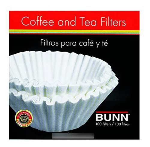 Filtros De Café , Tamaño 10/12 Tazas, 100 Unidades, Blanco