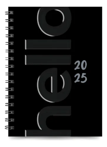 Agenda Talbot N°7 Esp. 304 Hjs Hello 2025 Portada Negro