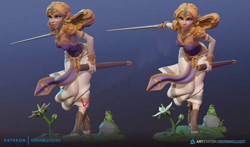   Archivo Stl Impresión 3d - Zelda Warrior Princess