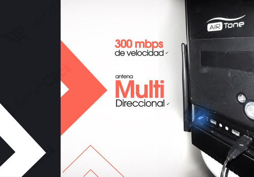 Imagen 5 de 10 de Adaptador Wifi Usb Pc Receptor 300 Mbps Realtek Antena 5db