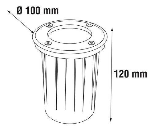 Imagen 2 de 2 de Spot Lámpara Empotrable Piso P/gu10 Blgr-0701-6.500 Boomer