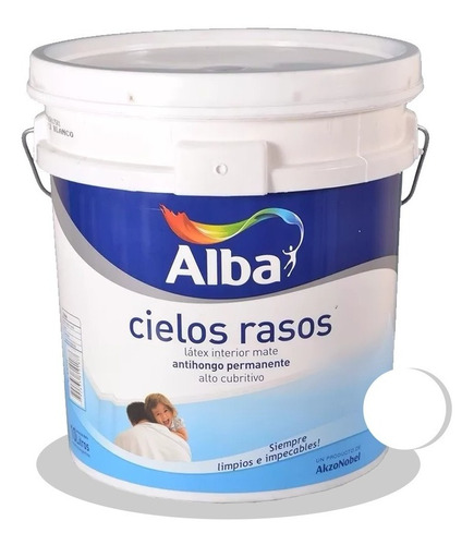 Cielos Rasos Pintura Latex Antihongo 10 Lts Alba - Iacono