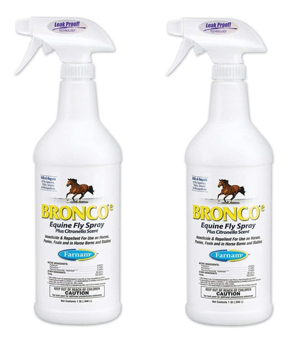 Bronco E Equine Fly Spray Plus Citronella Scent, 32 Fl Oz; O