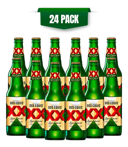 Cerveza Clara Dos Equis Lager 24 Pack Botella 355 Ml