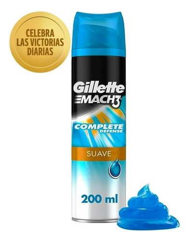 3 Pza Gel Para Afeitar Gillette Mach3 Suave Para Un Afeitado