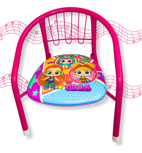 Silla infantil Lol Heavy Duty de metal, 60 kg, color rojo