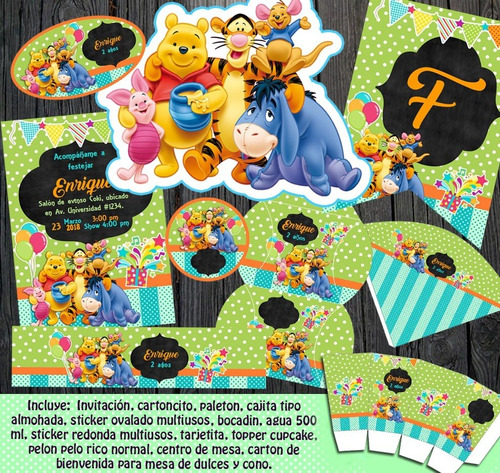 Kit Imprimible Winnie Pooh Candy Bar Editable