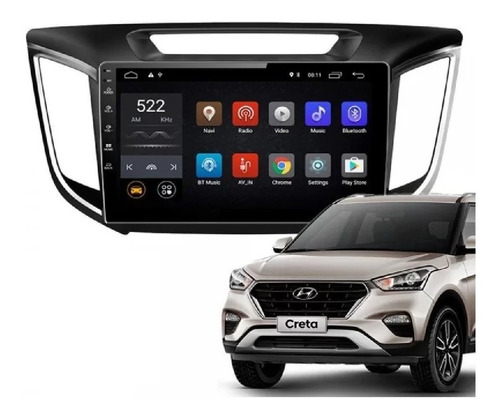 Central Multimidia Hyundai Creta 2017 Até 2020 Touch Screen