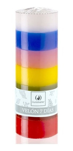 Velon 7 Dias 7 Colores 17 X 5,5 Cm Vela Magia Blanca