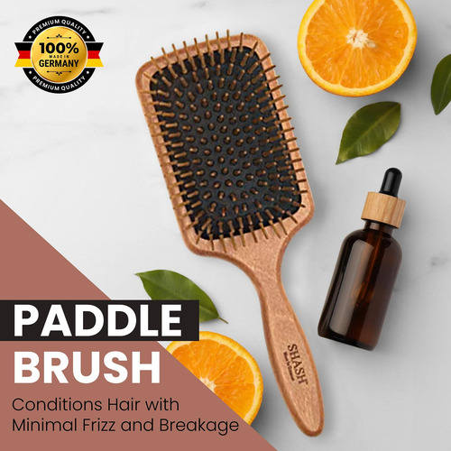 Paddle Brush Shash Since 1869, De Madera, Desenreda Suavemen