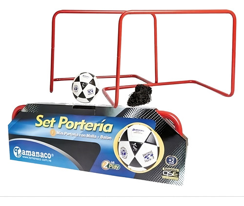 Doble Porteria Con Balón De Futbolito 74cm Ancho 64 Tamanaco