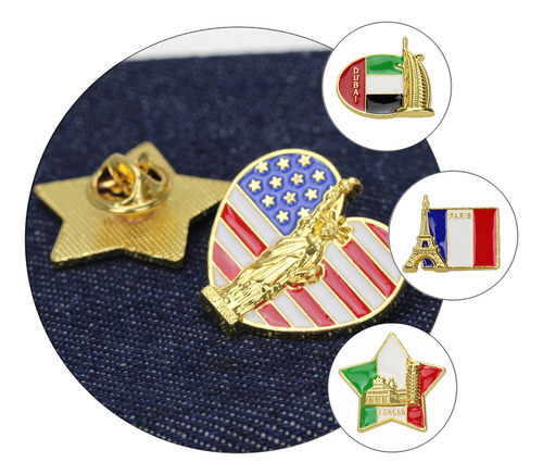 Vestido De Broche Com Bandeira Do Mapa Da Itália, 4 Peças