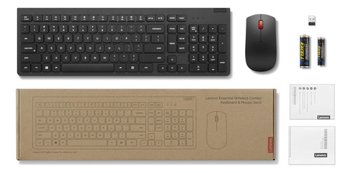 Lenovo Kit Teclado + Mouse Essential Usb Inalámbrico Gen 2