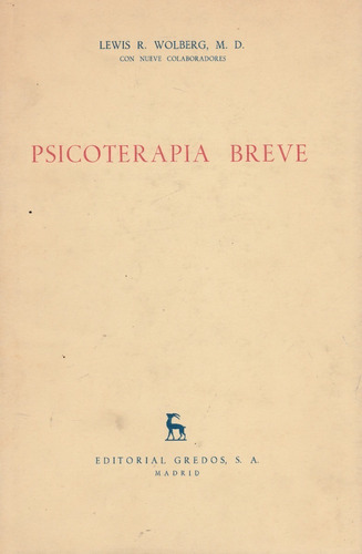 Psicoterapia Breve Lewis R Wolberg