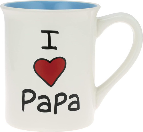 Enesco Nuestro Nombre Es Mud I Heart Papa Grandfather Taza D