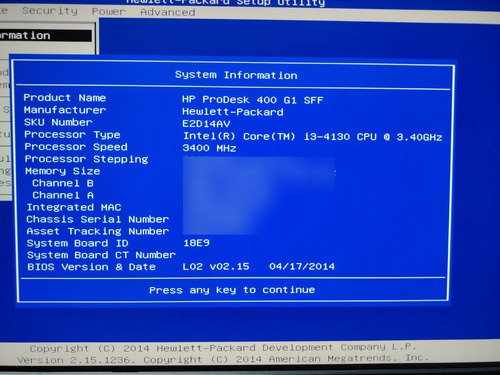 Cpu Hp Prodesk 400 G1 I3 4ta Gen 4gb Ram Sin Disco (Usado)