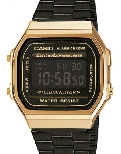 Relógio Casio Vintage Feminino Preto - A168wegb-1bdf