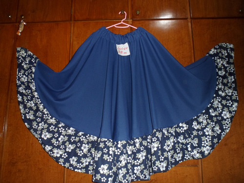 Pollera Larga Pericon Azul Jean ! Leer Medidas !! Disponible